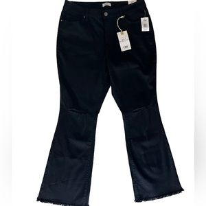 YMI Women's Plus High Rise Distressed Super Flare Jean Size: 18 New With…